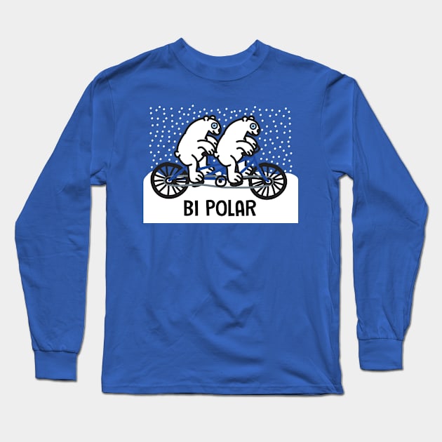 Bi Polar Bears Long Sleeve T-Shirt by toddgoldmanart